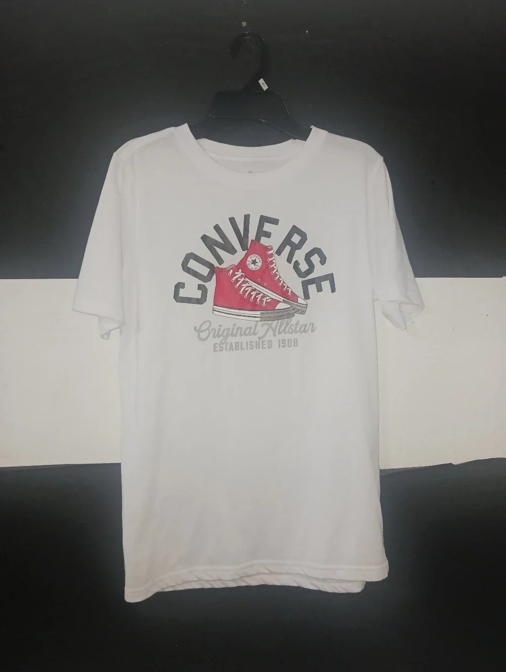 Converse Boy White Printed Sneakers Shirt